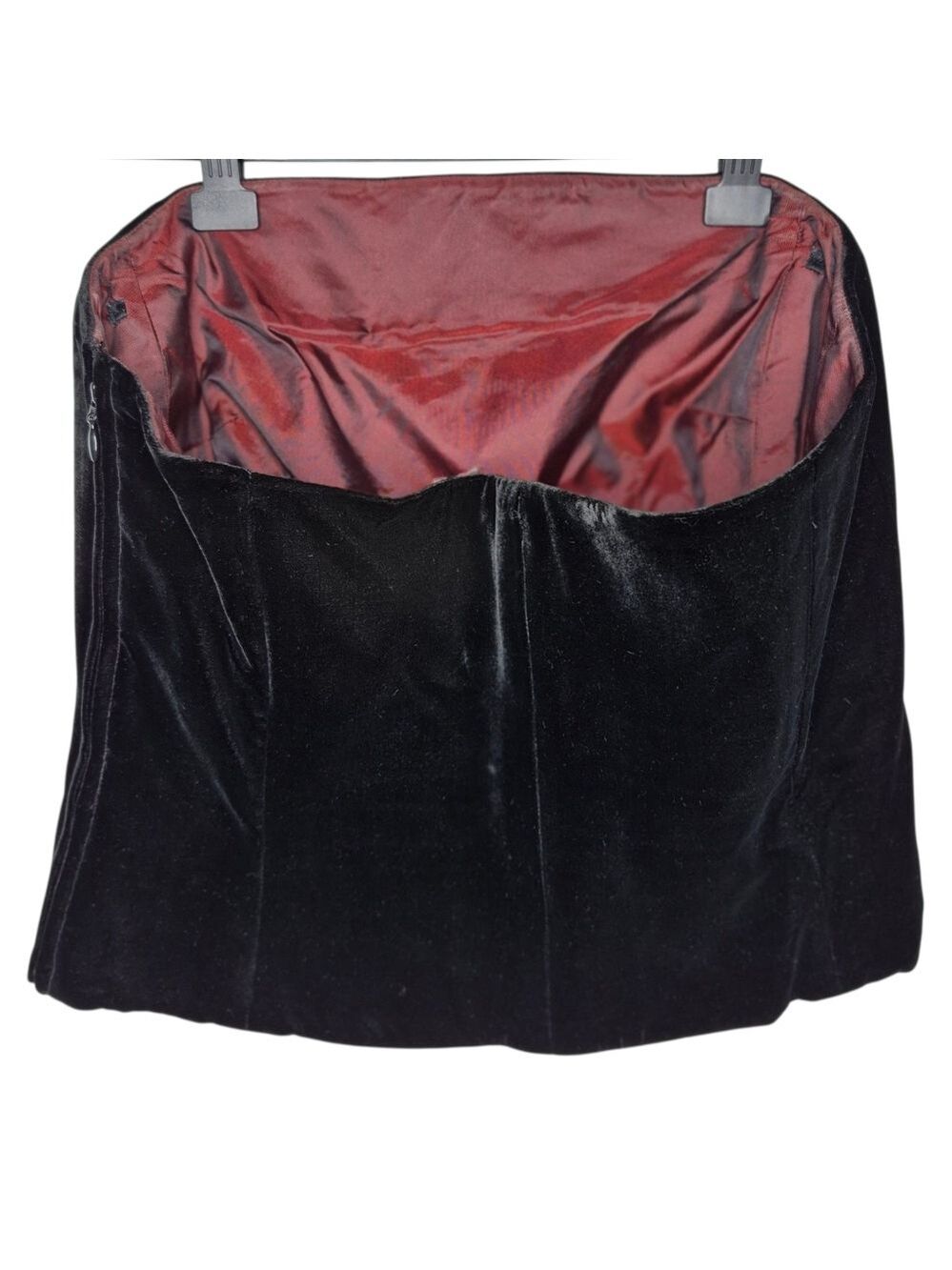 Ann Taylor Black Velvet Strapless Bustier Top Women’s Size 8 - Picture 3 of 5